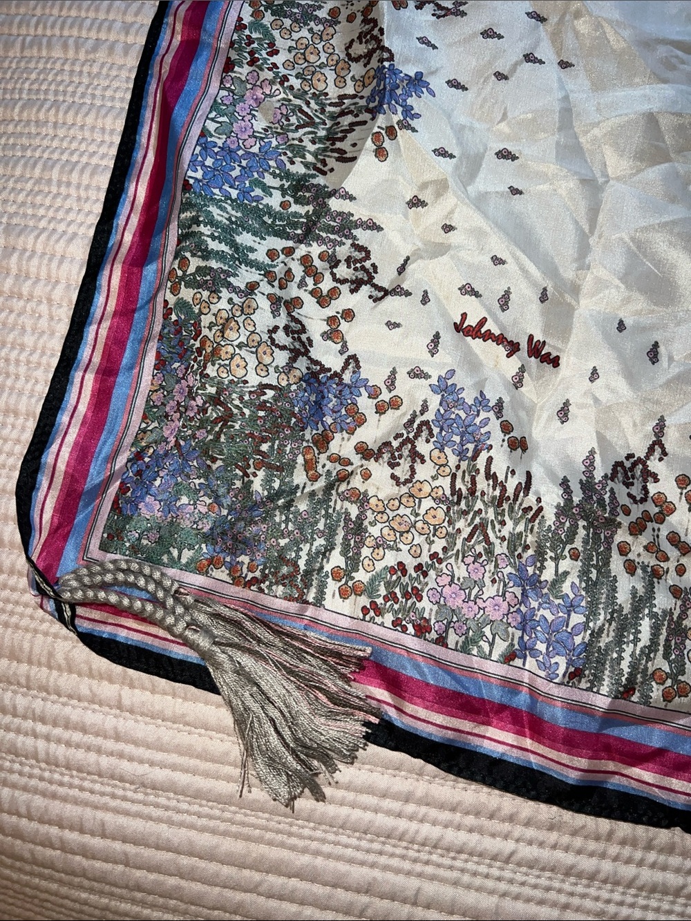 Johnny Was Forest Silk Scarf - Picture 5 of 9